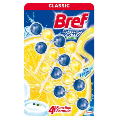 Bref Power Aktiv Giga Pack tuhý WC blok Lemon 4 x 50 g