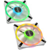 Corsair iCUE QL140 RGB PWM ventilátor 2-pack vrátane RGB regulátora - 140mm, biely