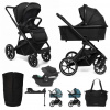 MUUVO SET Kočík 4v1 Slick 2.0 set Classic black + CYBEX Aton B2 i-Size + základňa VP-F188560
