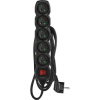 EMOS Predlzovaci kabel 16A (5zás. + vypínač) 3M ČIERNY 1902350301