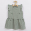 NEW BABY Dojčenské mušelínové šaty New Baby Summer Nature Collection mätové - 68
