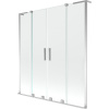 Mexen Velar L Duo, 2-krídlová posuvná vaňová zástena 140 x 150 cm, 8mm číre sklo, chrómová, 896-140-003-02-01