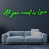 LED neon - All you need is Love Farba neónu: 13 Zelená, Šírka neónu: 120cm, Orez neónu: Cut to Shape (výrez do tvaru)