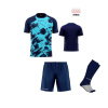 Futbalová sada Givova Kit Art pre celé mužstvo, od 12 ks, tyrkysová/ tmavodmodrá počet ks v sade: 17 hráčskych setov