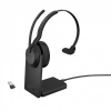 Jabra Evolve2 55 Slúchadlá s mikrofónom Káblový a bezdrôtový Pres hlavu Kancelária / call centrum Bluetooth Nabíjací podstavec Čierna (25599-899-989)