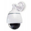 NEDIS atrapa bezpečnostní kamery s blikající LED/ dome/ IP44/ venkovní/ bílá (DUMCD50WT)