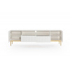 BOGART. TV komoda Nicole, bílá matná / zlaté nohy