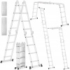 Hliníkový kĺbový rebrík skladací multifunkčný rozkladací 4x4 HIGHER