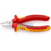 KNIPEX 70 06 140 Boční štípací kleště izolov.vícesl.návleky, certifikace VDE, chromované 140 mm