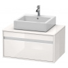 Duravit Ketho Umývadlová skrinka 43x80x55 cm, 1 zásuvka, lesklá biela KT669402222