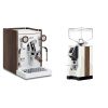 Biepi Sara PID, white/wood + Eureka Mignon Specialita, WD white, walnut