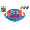 Loptička rugby ovál pena 14cm 3 farby 12ks v boxe