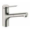 Hansgrohe Zesis M33 drezová/kuchynská batéria 150 s vyťahovacou sprškou Nerez HG 74800800