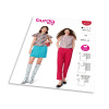 Strih Burda 5727 - Blúzka s prepínaním na chrbte, top bez rukávov, crop top