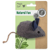 Hračka Magic Cat Natural Fun myš s šantou mačacia šedá 8cm
