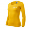 Tričko farebné dámske s dlhým rukávom s LOGOM Veľkosť: S, Barva: žlutá, KS spolu - cenová hladina: 10-20