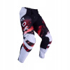 Crossové nohavice štvorkolka ENDURO Fox 180 Kairos White/Fluo Red ČERVENÉ 32/M
