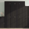 Úzká úložná černá 70 x 42,5 x 225 cm kompozitní dřevo Černý 3281330