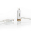 Nabíjačka do auta REMAX RCC-102 2v1 vrátane dátového kábla microUSB a Lightning zlatá