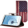 Kožený obal Samsung Galaxy S3 – Wallet USA Flag