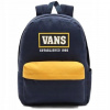 Single -Chamber School Batoh Vans White, odtiene modrej, odtiene žltej a zlata 22 l (Batoh Vans School pre školu Pastia pre fľašu s vodou)