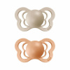 BIBS Couture anatomické cumlíky zo silikónu 2ks - veľkost 2 - Vanilla / Peach
