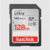 SanDisk Ultra/SDXC/128GB/140MBps/UHS-I U1 / Class 10/Čierna SDSDUNB-128G-GN6IN
