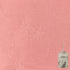 Bavlnený organický mušelín (gázovina) dvojitý-Kvet staroružová vyšívaný