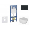 GEBERIT - Duofix Set předstěnové instalace, klozetu Oudee a sedátka softclose, tlačítko Sigma20, matná černá/černá SANI11CA5128B
