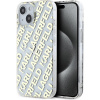 Karl Lagerfeld IML Electroplated Repeated Logo Zadní Kryt pro iPhone 15 Gold KLHCP15SHKFOEMD