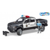 Bruder Konštrukčné vozy - policajný pick-up RAM 2500 s policajtom