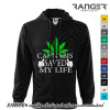 Mikina RANGER® - CANNABIS SAVED MY LIFE - a L Čierna