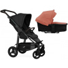 TFK Mono4 2v1 Black Combi carrycot + Seat unit Nenafukovacie kolesá (s výplňou) Hlboká vanička Salmon