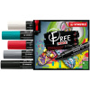 Akrylový popisovač STABILO FREE Acrylic T800C Klinový hrot 4-10 mm - Bold, sada 5 ks