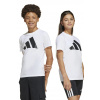 Detské bavlnené tričko adidas JC9659 biela 128
