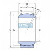 SKF GE 100 TXE-2LS (GE 100-UK-2TS) bezúdržbové kloubové ložisko ,ocel/PTFE