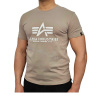 Alpha Industries Basic T-shirt Vintage Sand pánske tričko hnedé pieskové