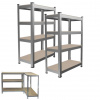 GardenLine 2ks kovový policový systém s MDF doskami, 180x90x40cm - Max. Max. zaťaženie 700 kg GardenLine