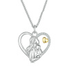GRACE Silver Jewellery Stříbrný náhrdelník Maminka s dítětem, stříbro 925/1000, srdce NH-SCN498/43 Stříbrná 50 cm + 5 cm (prodloužení)