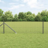 Zváraný plot s 13 upevňovacími stĺpikmi sivý 0.8 x 50 m, oceľ