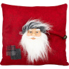 Vankúš MagicHome Vianoce, Santa, červený, 30x30 cm
