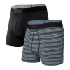 Saxx Quest Quick Dry Mesh Boxerky Fly 2Pk Sunrise Stripe/Black Ii S