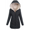 Factory Dámska zimná bunda s ecru kožušinovou podšívkou – čierna Farba: Čierna, Veľkosť: XL