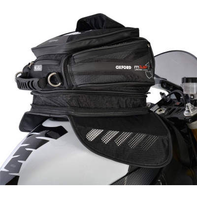 Tankbag na motocykel M15R, OXFORD (čierny, s magnetickou základňou, objem 15 l)