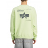 Alpha Industries mikina pánska LOGO BP Sweater arctic lime Veľkosť: XL, Farba: žltá
