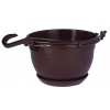 Plastový květináč Malta 2504, plast, O 27 cm, hnědý