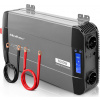 Qoltec 2500/5000W Menič napätia 12V na 230V | Čistý sínus | LCD | USB | USB-C
