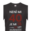 Pánské tričko k 40. narodeninám, Barva Černá, Velikost S Bezvatriko.cz 0858-40