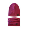 Fashionkids Detský set čiapka/nákrčník fuksiová Veľkosť: 48-52
