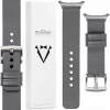Kožený remienok 24 mm sivý pre Samsung Galaxy Watch Ultra MOVEAR